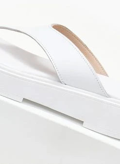 Flatforms δερμάτινα Estil - Λευκό -Κατάστημα TheFashionProject sandalia dermatina estil 105249 f79y