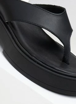 Flatforms δερμάτινα Estil - Μαύρο -Κατάστημα TheFashionProject sandalia dermatina estil 105250 yl8e