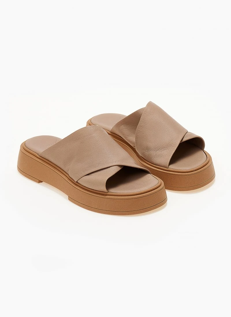 Flatforms δερμάτινα Crossover Iris Sandals - Μπεζ 8 Flatforms δερμάτινα Crossover Iris Sandals - Μπεζ - Image 6