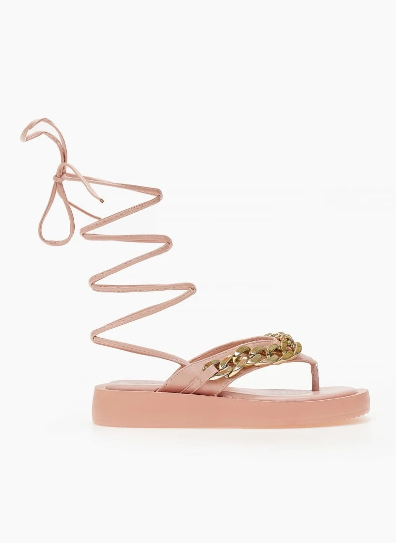 The Fashion Project Flatform με αλυσίδα - Ροζ 4 The Fashion Project Flatform με αλυσίδα - Ροζ - Image 2