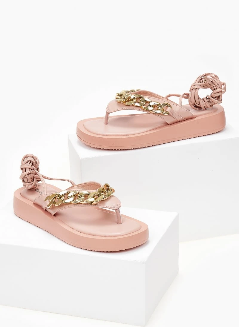 The Fashion Project Flatform με αλυσίδα - Ροζ 5 The Fashion Project Flatform με αλυσίδα - Ροζ - Image 3