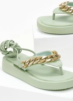 The Fashion Project Flatform με αλυσίδα - Βεραμάν -Κατάστημα TheFashionProject sandalia me alusida kai kordonia 103889 kuur