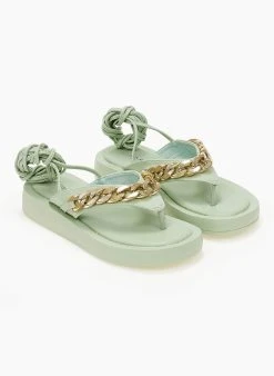 The Fashion Project Flatform με αλυσίδα - Βεραμάν -Κατάστημα TheFashionProject sandalia me alusida kai kordonia 103889 tyie