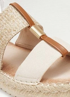 The Fashion Project Σανδάλια Suede με σχοίνινη σόλα - Μπεζ -Κατάστημα TheFashionProject sandalia suede me sxoinini sola 110576 k0n4