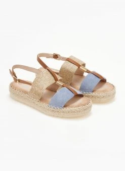 The Fashion Project Σανδάλια Suede με σχοίνινη σόλα - Γαλάζιο -Κατάστημα TheFashionProject sandalia suede me sxoinini sola 110577 1fkf