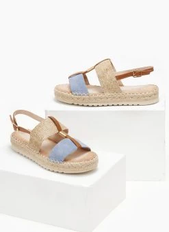 The Fashion Project Σανδάλια Suede με σχοίνινη σόλα - Γαλάζιο -Κατάστημα TheFashionProject sandalia suede me sxoinini sola 110577 ra15