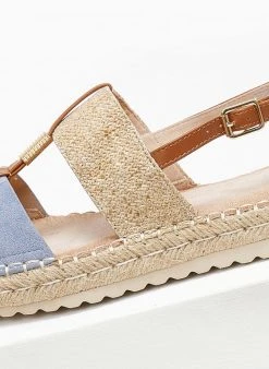 The Fashion Project Σανδάλια Suede με σχοίνινη σόλα - Γαλάζιο -Κατάστημα TheFashionProject sandalia suede me sxoinini sola 110577 xtwt