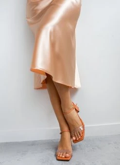 The Fashion Project Φούστα μίντι σατέν - Σομόν -Κατάστημα TheFashionProject saten psilomesi fousta 91784 1wrj