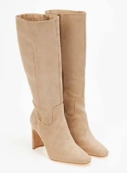 The Fashion Project Μπότες Suede με φαρδύ τακούνι - Πούρο -Κατάστημα TheFashionProject suede mpotes me fardu takouni 106098 g4zn