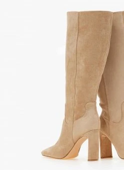 The Fashion Project Μπότες Suede με φαρδύ τακούνι - Πούρο -Κατάστημα TheFashionProject suede mpotes me fardu takouni 106098 i36n