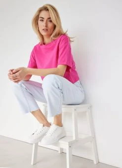 The Fashion Project T-shirt Cropped βαμβακερό - Φούξια -Κατάστημα TheFashionProject t shirt cropped vamvakero 111076 3k01