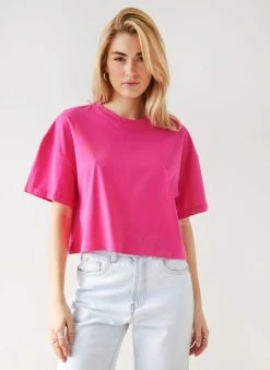 The Fashion Project T-shirt Cropped βαμβακερό - Φούξια -Κατάστημα TheFashionProject t shirt cropped vamvakero 111076 j3fh