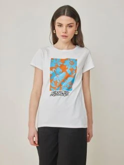 The Fashion Project T-shirt με λουλούδια - Πορτοκαλί -Κατάστημα TheFashionProject t shirt me louloudia 100604 1ve4