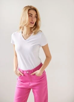 The Fashion Project T-shirt με V Cut λαιμόκοψη - Λευκό