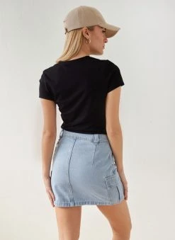 The Fashion Project T-shirt με V Cut λαιμόκοψη - Μαύρο -Κατάστημα TheFashionProject t shirt me v cut laimokopsi 111082 kkgh