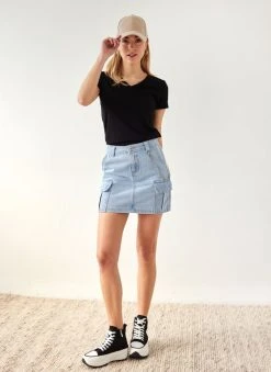 The Fashion Project T-shirt με V Cut λαιμόκοψη - Μαύρο -Κατάστημα TheFashionProject t shirt me v cut laimokopsi 111082 o5im