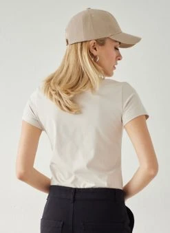 The Fashion Project T-shirt με V Cut λαιμόκοψη - Μπεζ -Κατάστημα TheFashionProject t shirt me v cut laimokopsi 111083 bt3t