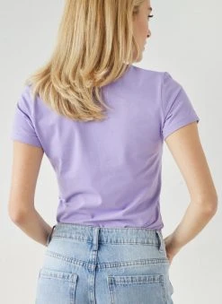 The Fashion Project T-shirt με V Cut λαιμόκοψη - Μωβ ανοιχτό -Κατάστημα TheFashionProject t shirt me v cut laimokopsi 111084 yjlj