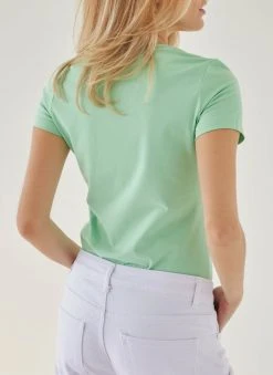 The Fashion Project T-shirt με V Cut λαιμόκοψη - Lime -Κατάστημα TheFashionProject t shirt me v cut laimokopsi 111085 sd5b