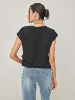 Noobass T-shirt βαμβακερό με λαιμόκοψη - Μαύρο 9 Noobass T-shirt βαμβακερό με λαιμόκοψη - Μαύρο -Κατάστημα TheFashionProject t shirt vamvakero me laimokopsi 100138 ehag