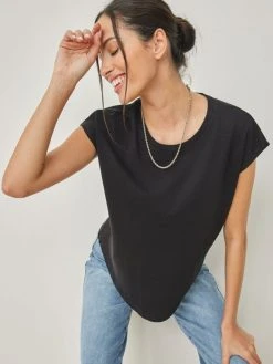 Noobass T-shirt βαμβακερό με λαιμόκοψη - Μαύρο 11 Noobass T-shirt βαμβακερό με λαιμόκοψη - Μαύρο -Κατάστημα TheFashionProject t shirt vamvakero me laimokopsi 100138 tfdo