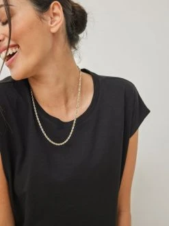 Noobass T-shirt βαμβακερό με λαιμόκοψη - Μαύρο 10 Noobass T-shirt βαμβακερό με λαιμόκοψη - Μαύρο -Κατάστημα TheFashionProject t shirt vamvakero me laimokopsi 100138 vr9r