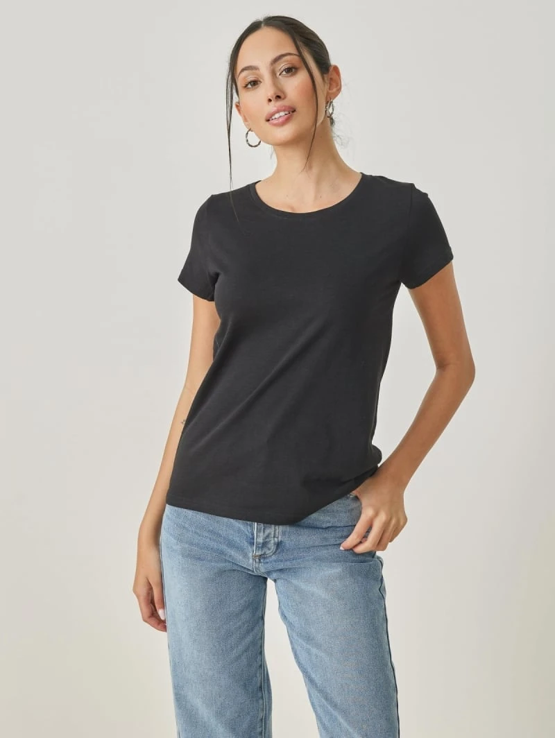 Noobass T-shirt βαμβακερό με στρογγυλή λαιμόκοψη - Μαύρο 7 Noobass T-shirt βαμβακερό με στρογγυλή λαιμόκοψη - Μαύρο - Image 5