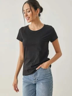 Noobass T-shirt βαμβακερό με στρογγυλή λαιμόκοψη - Μαύρο