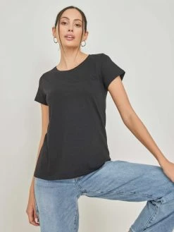 Noobass T-shirt βαμβακερό με στρογγυλή λαιμόκοψη - Μαύρο 13 Noobass T-shirt βαμβακερό με στρογγυλή λαιμόκοψη - Μαύρο -Κατάστημα TheFashionProject t shirt vamvakero me strogguli laimokopsi 100995 vxko