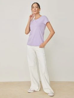 Noobass T-shirt βαμβακερό με στρογγυλή λαιμόκοψη - Λιλά 11 Noobass T-shirt βαμβακερό με στρογγυλή λαιμόκοψη - Λιλά -Κατάστημα TheFashionProject t shirt vamvakero me strogguli laimokopsi 100998 2zhh