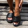 Flatforms με καπιτονέ φάσα Tfp - Μαύρο -Κατάστημα TheFashionProject tfp slides me fardia kapitone fasa 93938 1fiy