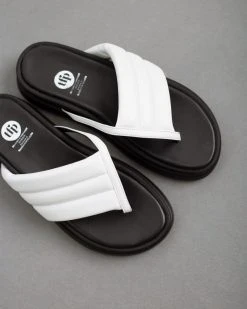 Flatforms καπιτονέ Tfp - Λευκό -Κατάστημα TheFashionProject tfp slides me kapitone sxedio 93571 5lxv