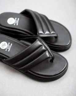 Flatforms καπιτονέ Tfp - Μαύρο -Κατάστημα TheFashionProject tfp slides me kapitone sxedio 93572 856z