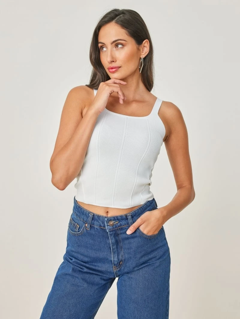 The Fashion Project Μπλούζε με καρέ λαιμόκοψη - Λευκό 3 The Fashion Project Μπλούζε με καρέ λαιμόκοψη - Λευκό