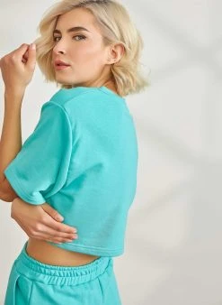 The Fashion Project Μπλούζα με φαρδιά μανίκια - Μέντα -Κατάστημα TheFashionProject top fouter kontomaniko 88247 o93k