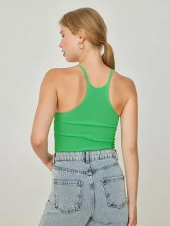 The Fashion Project Μπλούζα με Halter λαιμόκοψη - Πράσινο -Κατάστημα TheFashionProject top me halter laimokopsi 104034 l36l