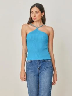 The Fashion Project Μπλούζα ριπ με Halter λαιμόκοψη - Γαλάζιο 7 The Fashion Project Μπλούζα ριπ με Halter λαιμόκοψη - Γαλάζιο -Κατάστημα TheFashionProject topaki rip me halter laimokopsi 101955 kc5a