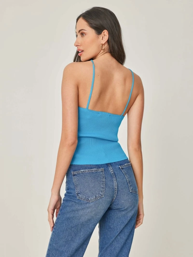 The Fashion Project Μπλούζα ριπ με Halter λαιμόκοψη - Γαλάζιο 5 The Fashion Project Μπλούζα ριπ με Halter λαιμόκοψη - Γαλάζιο - Image 3