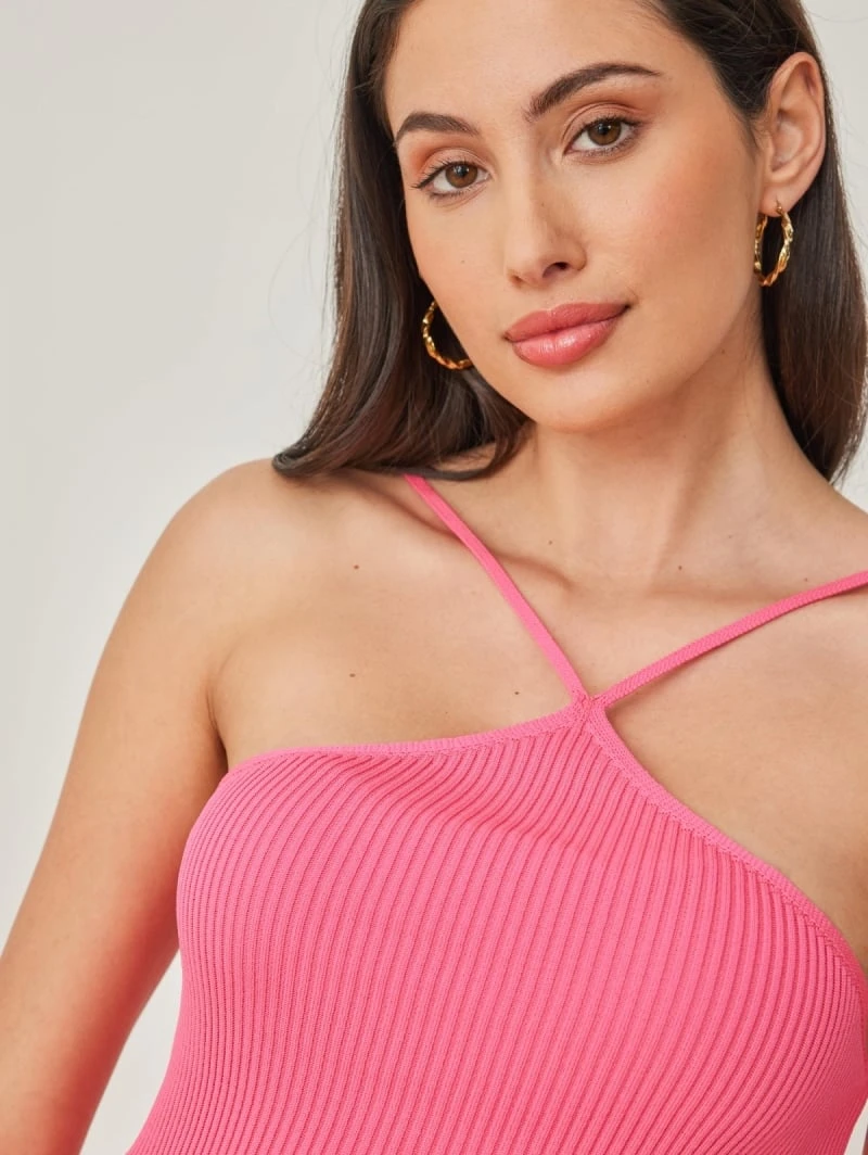 The Fashion Project Μπλούζα ριπ με Halter λαιμόκοψη - Φούξια 3 The Fashion Project Μπλούζα ριπ με Halter λαιμόκοψη - Φούξια