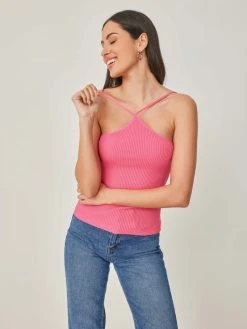 The Fashion Project Μπλούζα ριπ με Halter λαιμόκοψη - Φούξια 8 The Fashion Project Μπλούζα ριπ με Halter λαιμόκοψη - Φούξια -Κατάστημα TheFashionProject topaki rip me halter laimokopsi 101956 9ah7